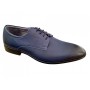 Pantofi Derby bărbați bleumarin din piele naturală perforată 346ABLM